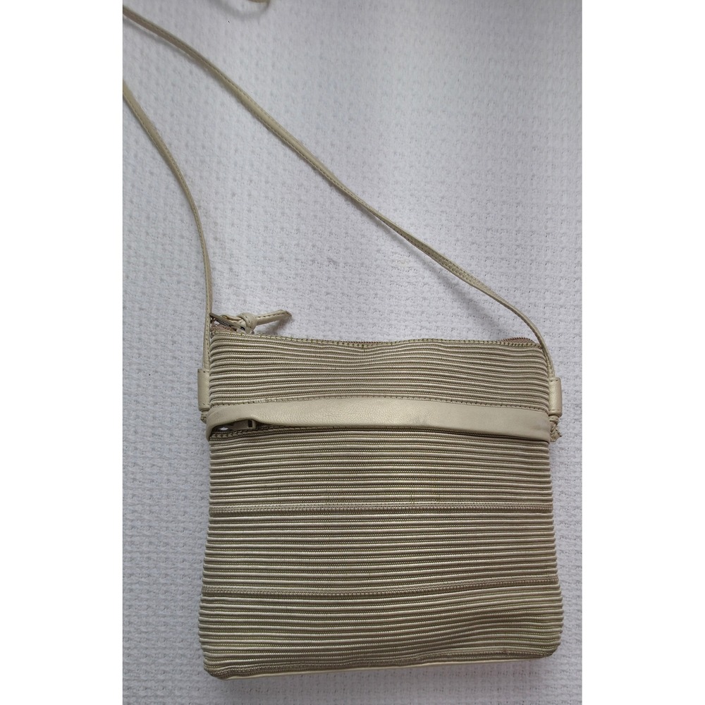 Americana by Sharif Crossbody Bag Women Small Gold Ribbed Corded Gorpcore Flaw